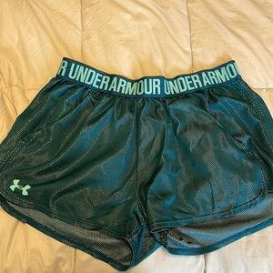 under armor green sparkle shorts